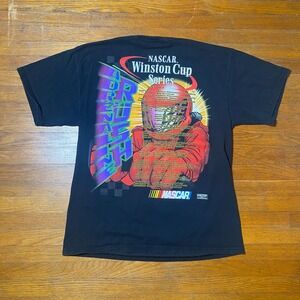 NASCAR Winston Cup Series 2001 Tour Racing Car Graphic T Shirt Mens Large Black